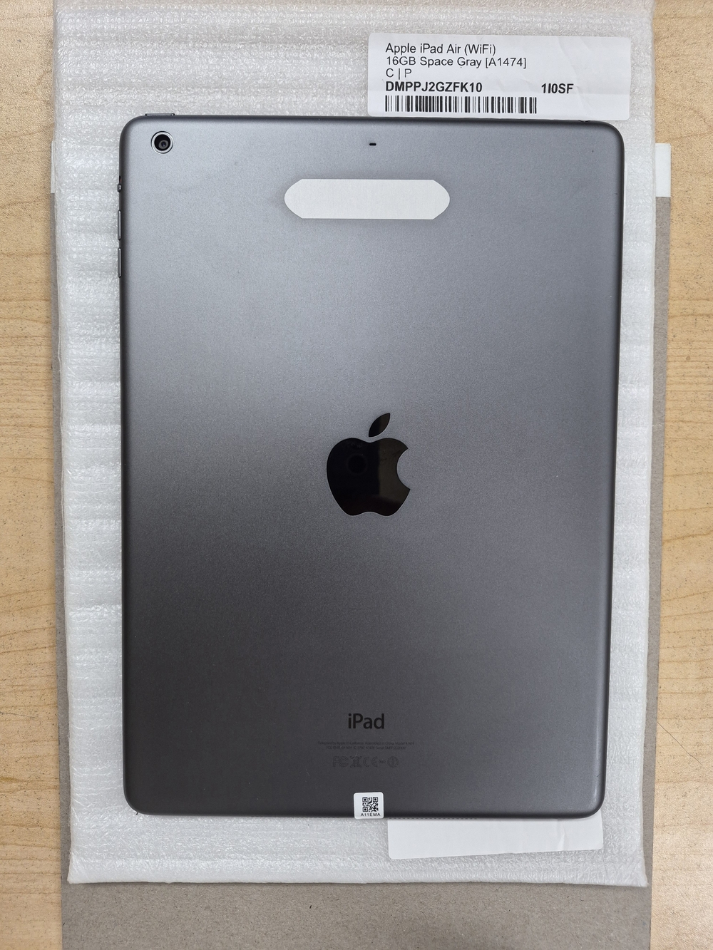 Apple iPad Air in Space Gray - Rear View